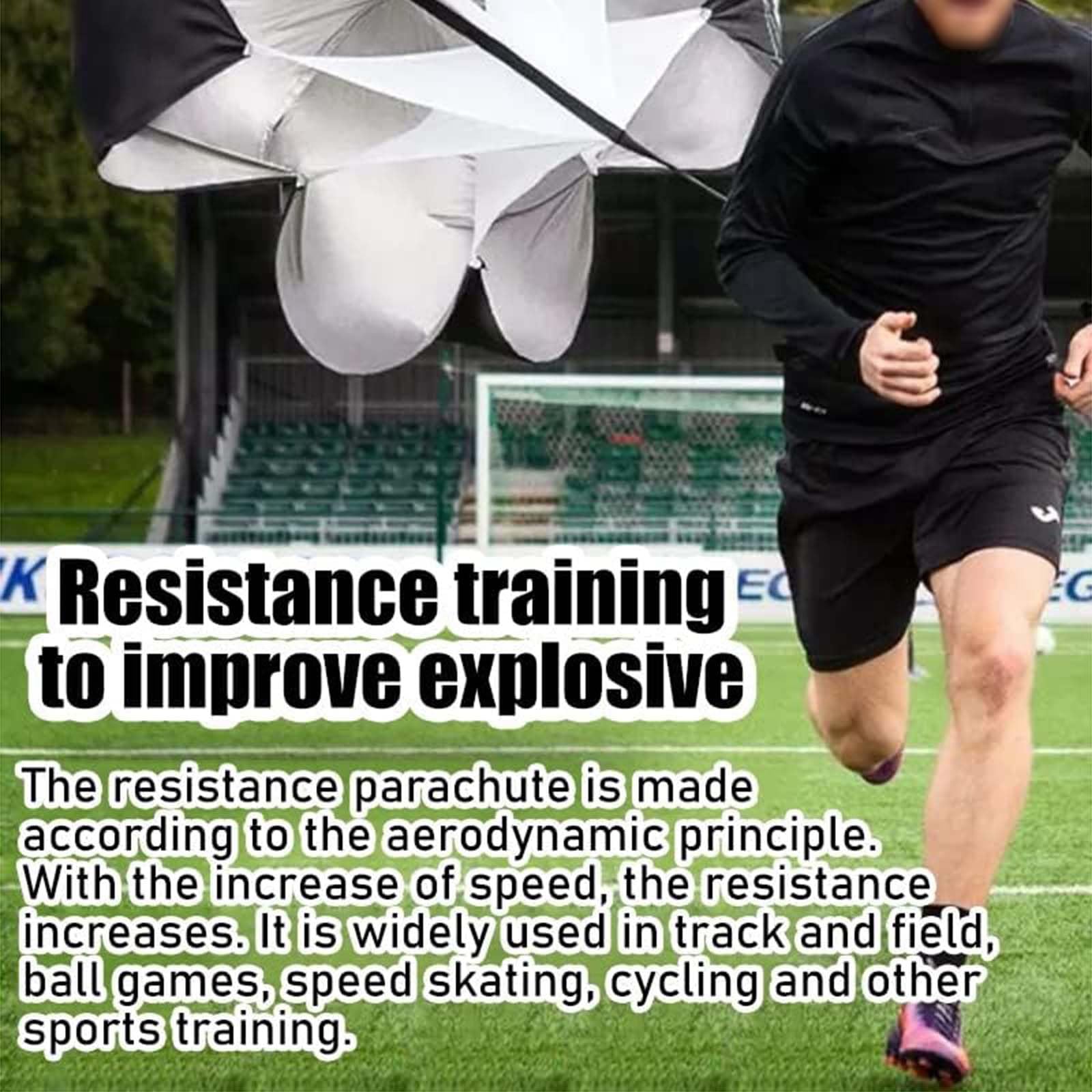 Genérico Paracaídas de Resistencia Paracaídas de Fitness Paraguas de Entrenamiento de Velocidad Entrenamiento de Fútbol Paracaídas para Entrenamiento de Resistencia Ejercicio