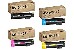 106R03480 Toner Cartridge | Replacement Toner for Xerox WorkCentre 6515/ Phaser 6510 Printers (4-Pack)