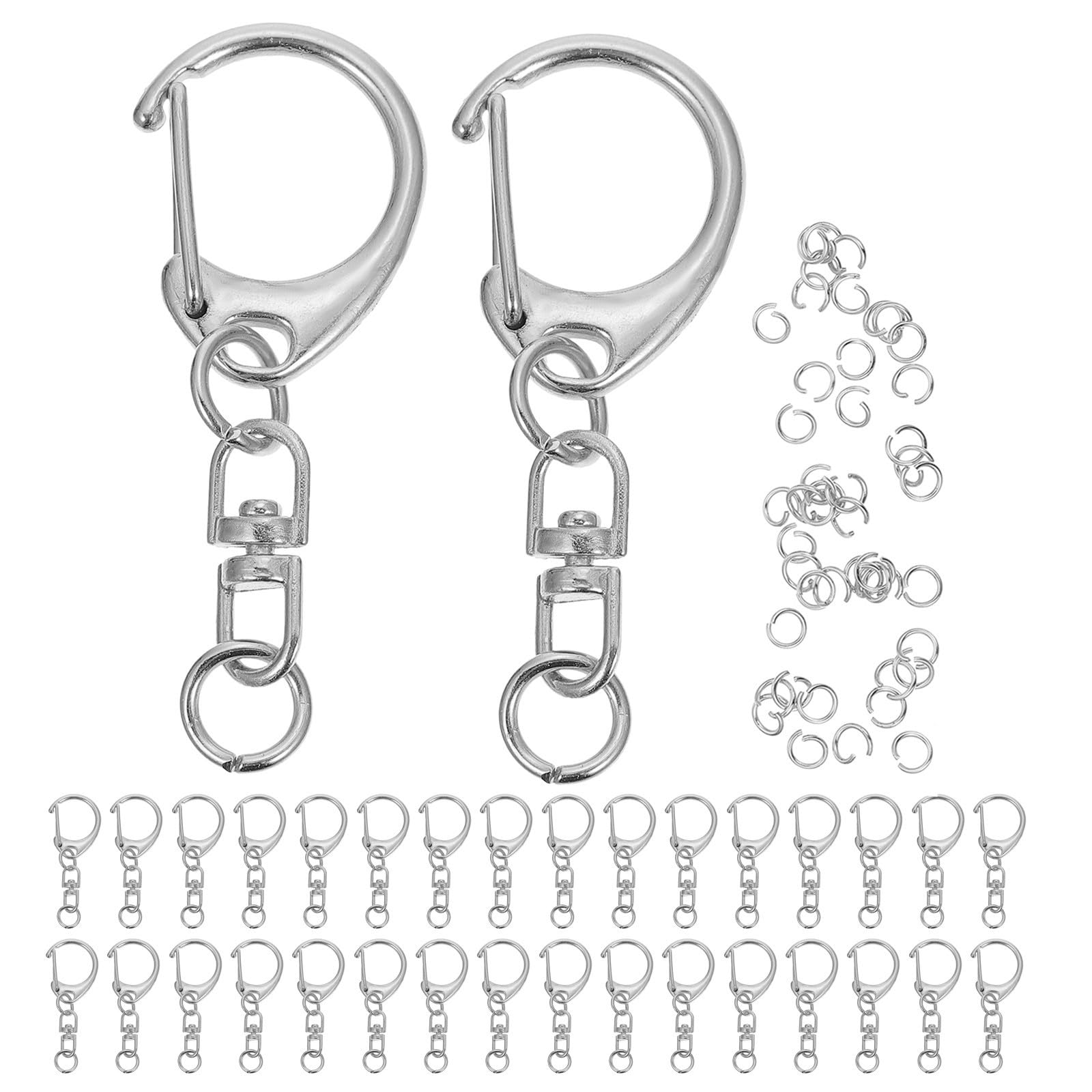 Hebillas giratorias de aleación zinc para llaveros personalizados y manualidades DIY pack de 100
