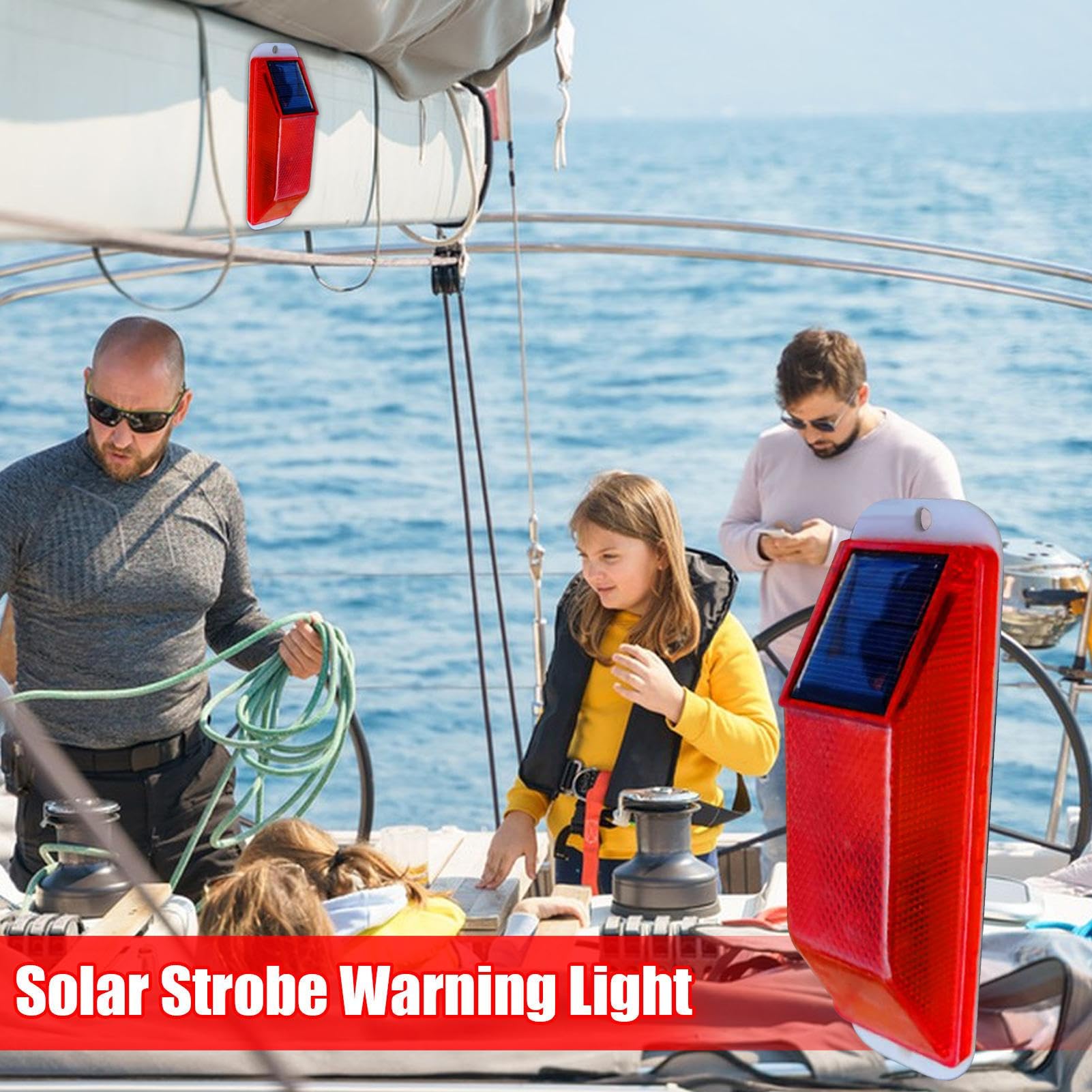 Luce di avvertimento a energia solare, super luminosa, impermeabile, sensibile, LED lampeggiante, segnale di sicurezza per esterni, segnale di sicurezza per edilizia, segnaletica