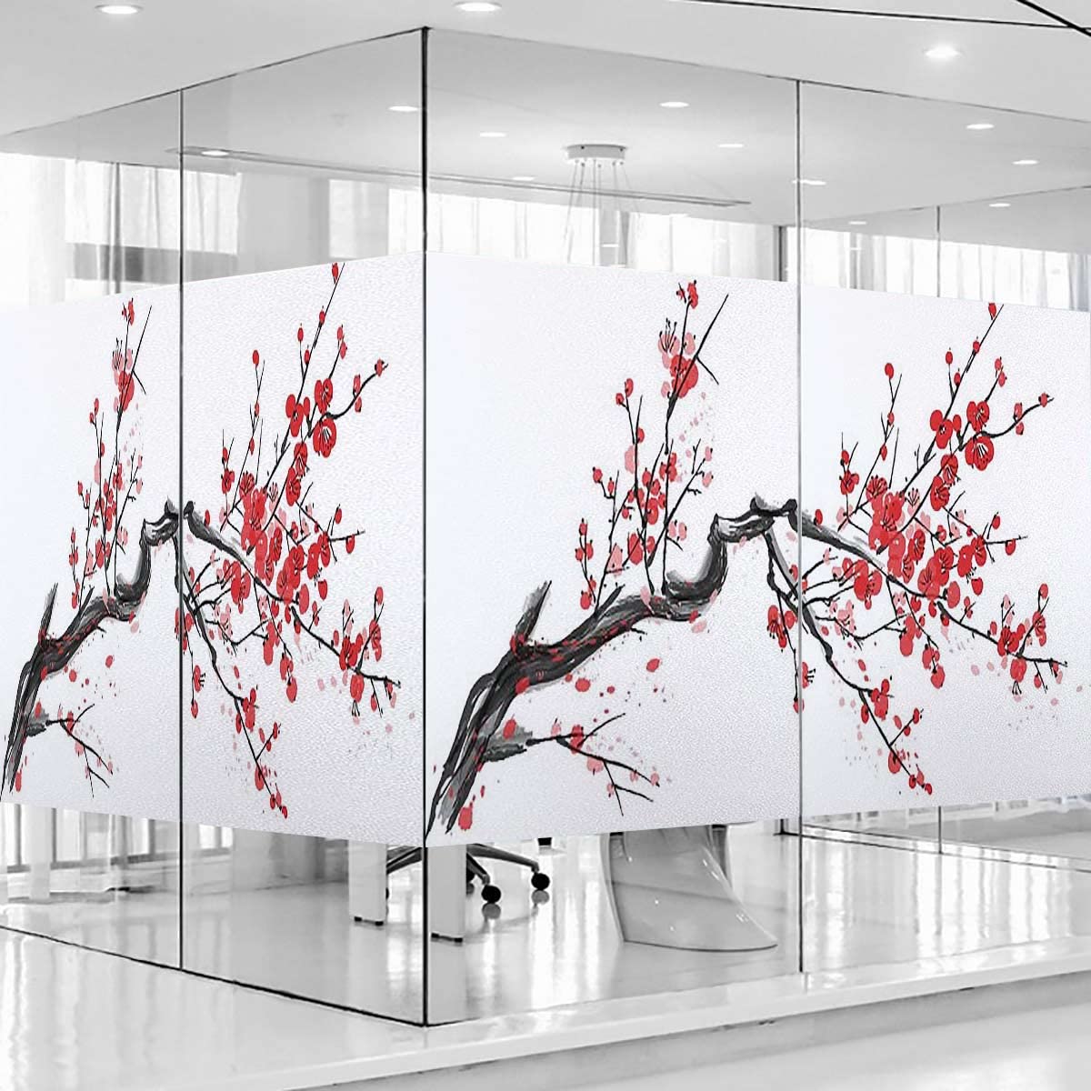 Amazon.com: Vermilion White Frosted Window Film Non-Adhesive