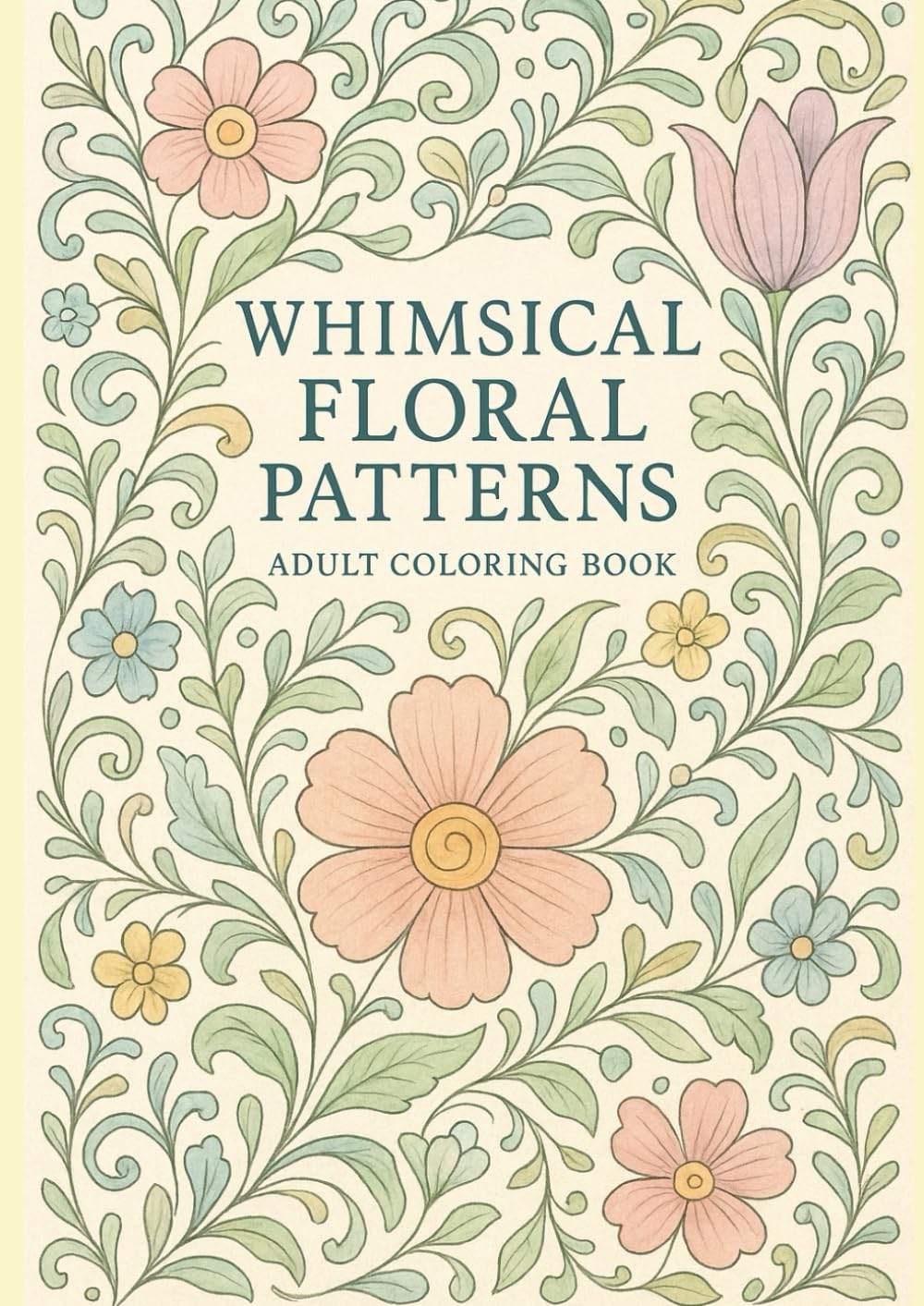 Whimsical Floral Patterns: An Adult Coloring Book to Relax and Unleash Your Creativity