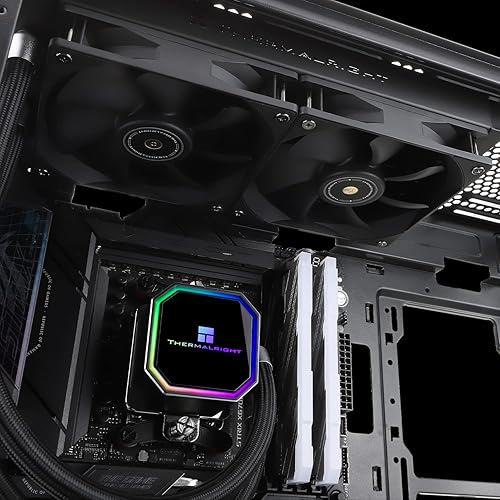 Miniatura 6 de Thermalright Frozen Prism - Enfriador de agua ARGB AIO blanco 360, enfriador de CPU líquido, ventilador PWM de 0.118 x 4.724in, sistema de