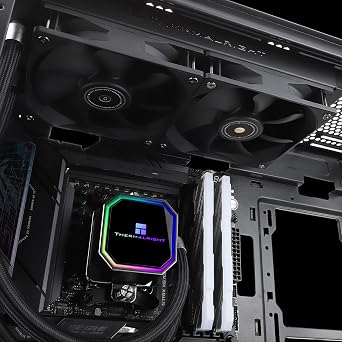 Thermalright Frozen Prism 240 Black CPU Liquid Cooler,Efficient PWM Controlled Pump 3300RPM,TL-E12 Series PWM Fan2,Water Cooling Computer Parts,for AMD AM4/AM5,Intel LGA1150/1151/1200/1700/1851