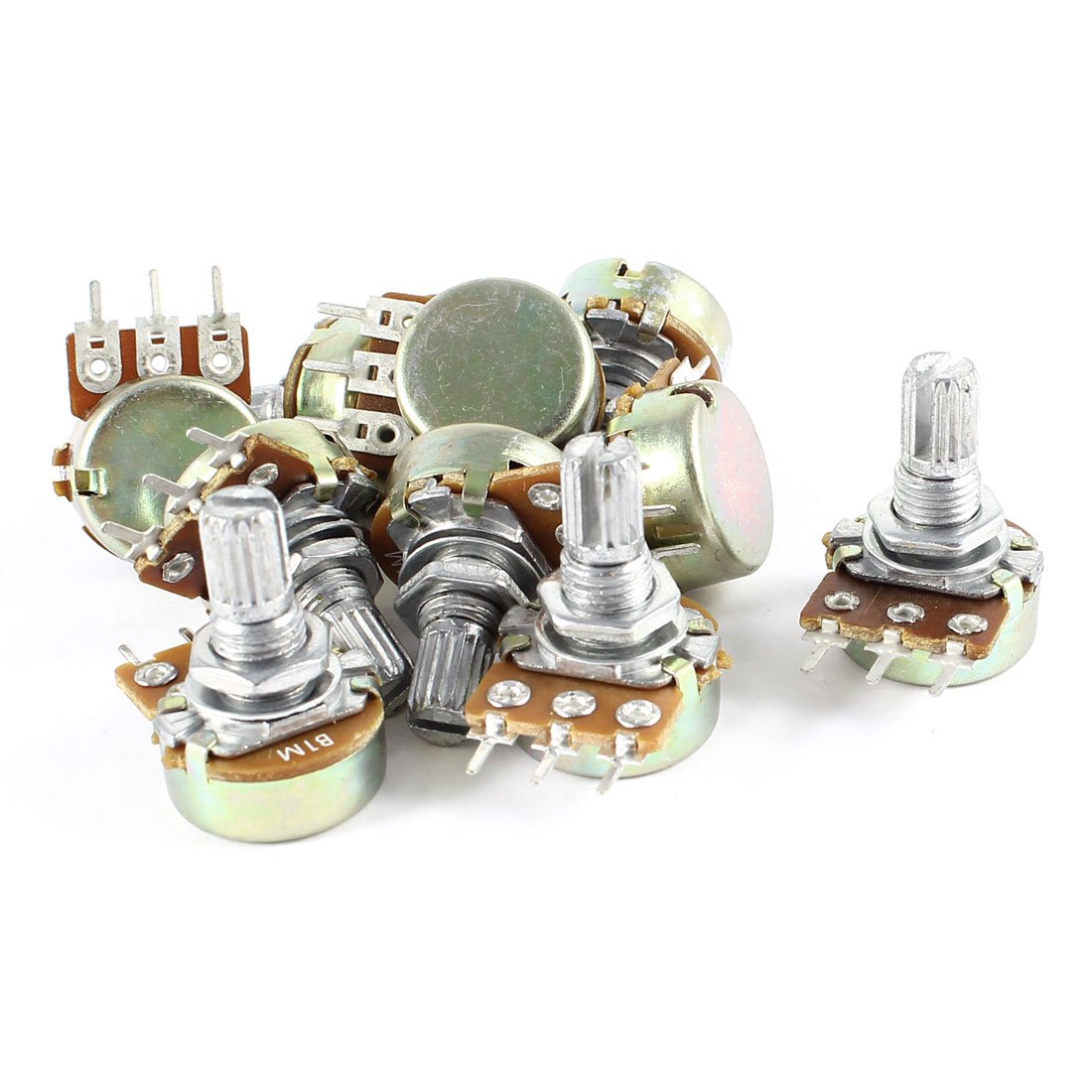 Sourcing Map 10 X 1M Ohm B1m 3 Terminals Single Linear Taper Rotary Potentiometer