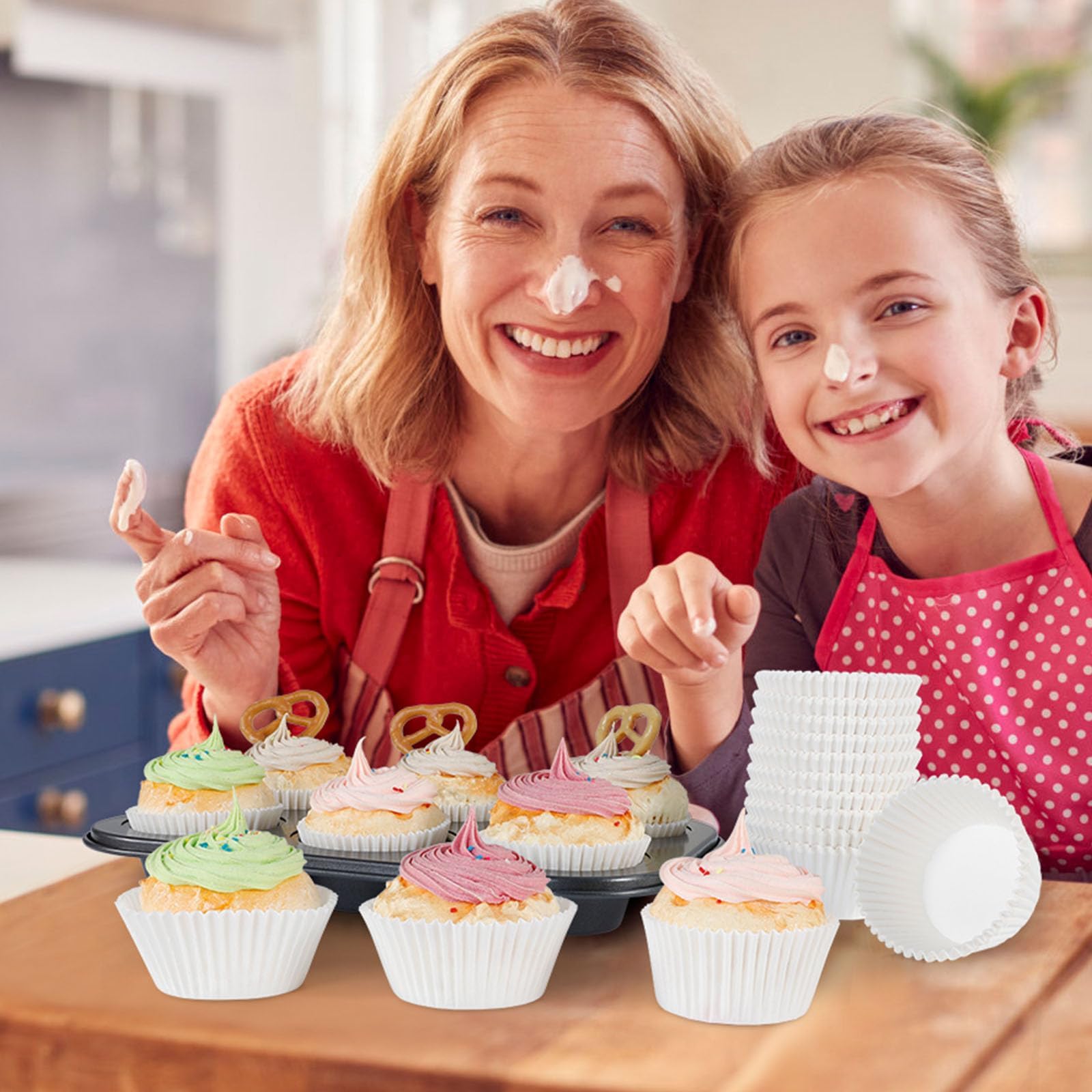 Mini pirottini per cupcake bianchi - 100 pz. - Pianeta Torte