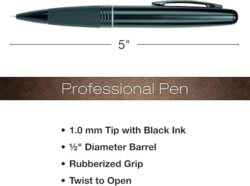 Miniatura 5 de Excello Global Products Juego de regalo de funda de cuaderno de cuero cosido hecho a mano incluye bolígrafo y 5 cuadernos de campo, compatible con