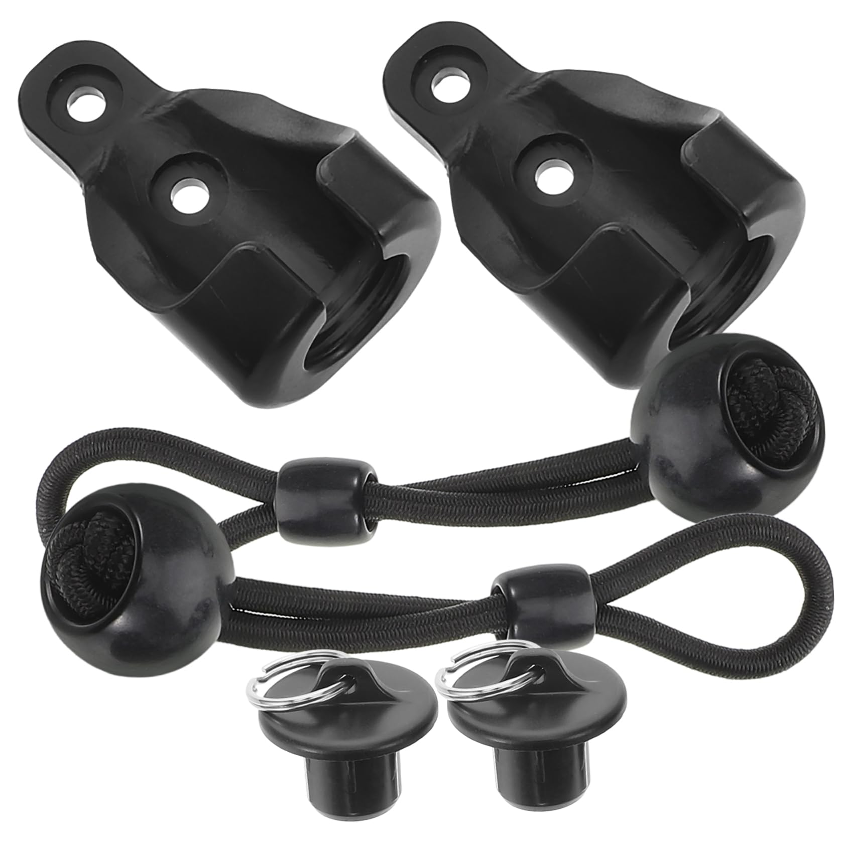 WHAMVOX 1Set Bungee Cord End Cap Kit for Roller Blinds Shade Tie Down Accessories for Wind Protection Compatible with Various Blind Thicknesses Durable and Versatile