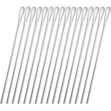 16PCS 21.8cm Stainless Steel Stirrer Spoons   Reusable Long-Handled Coffee, Cocktail & Iced Tea Spoons. Dishwasher Safe