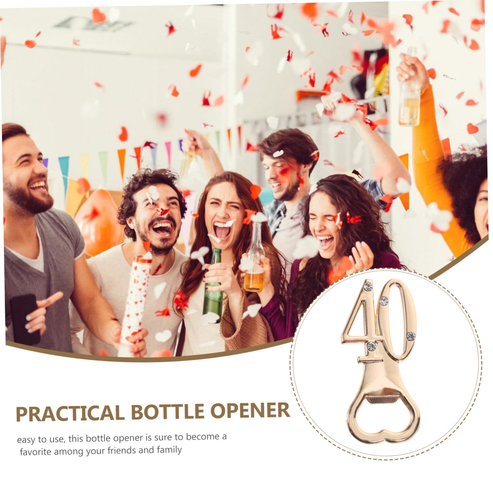 ULTECHNOVO 40piezas Abrebotellas Multifuncional Para El Cumpleaños Abrebotellas Diseño De De Cumpleaños y