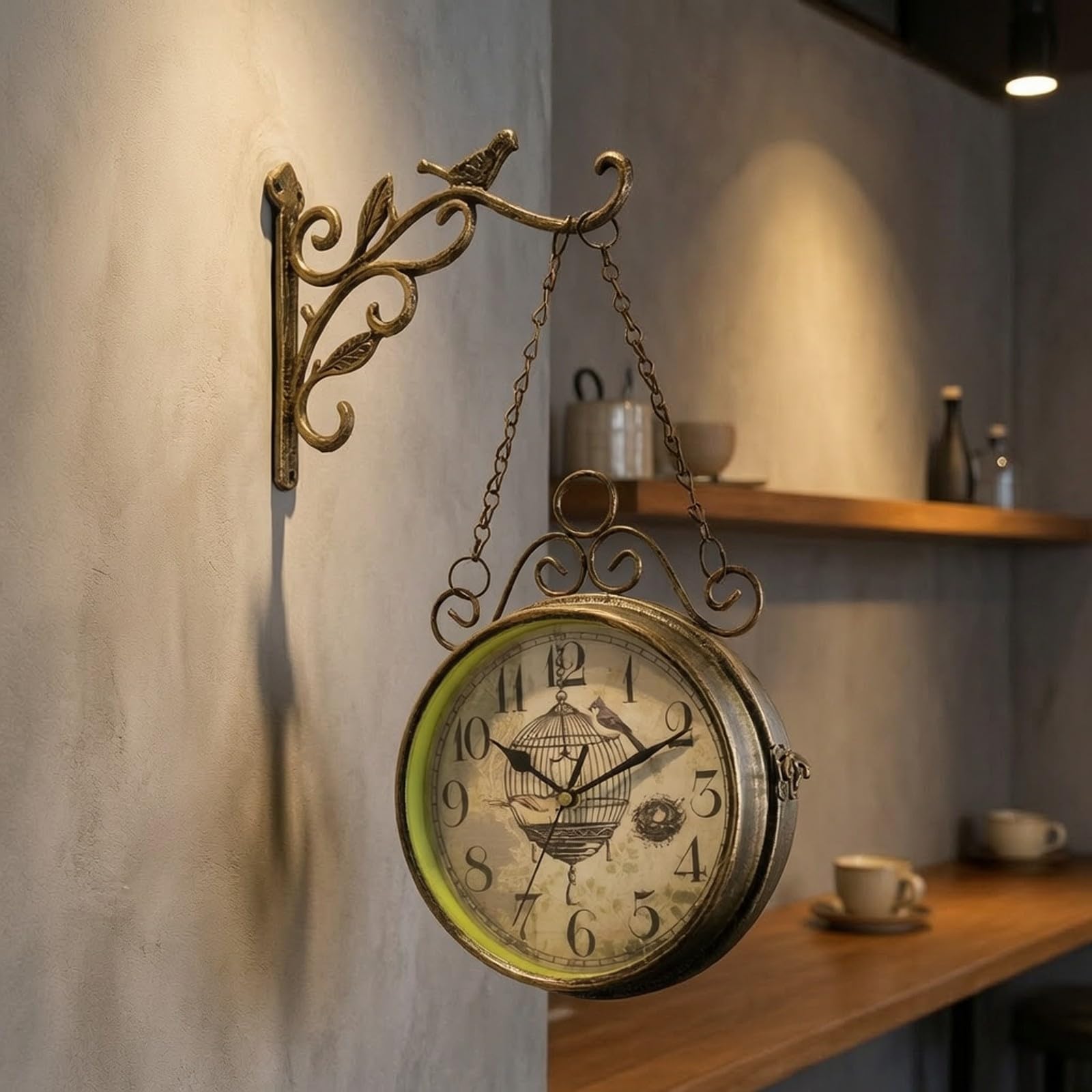 rockible Orologio Bifacciale in Ferro Lavorato