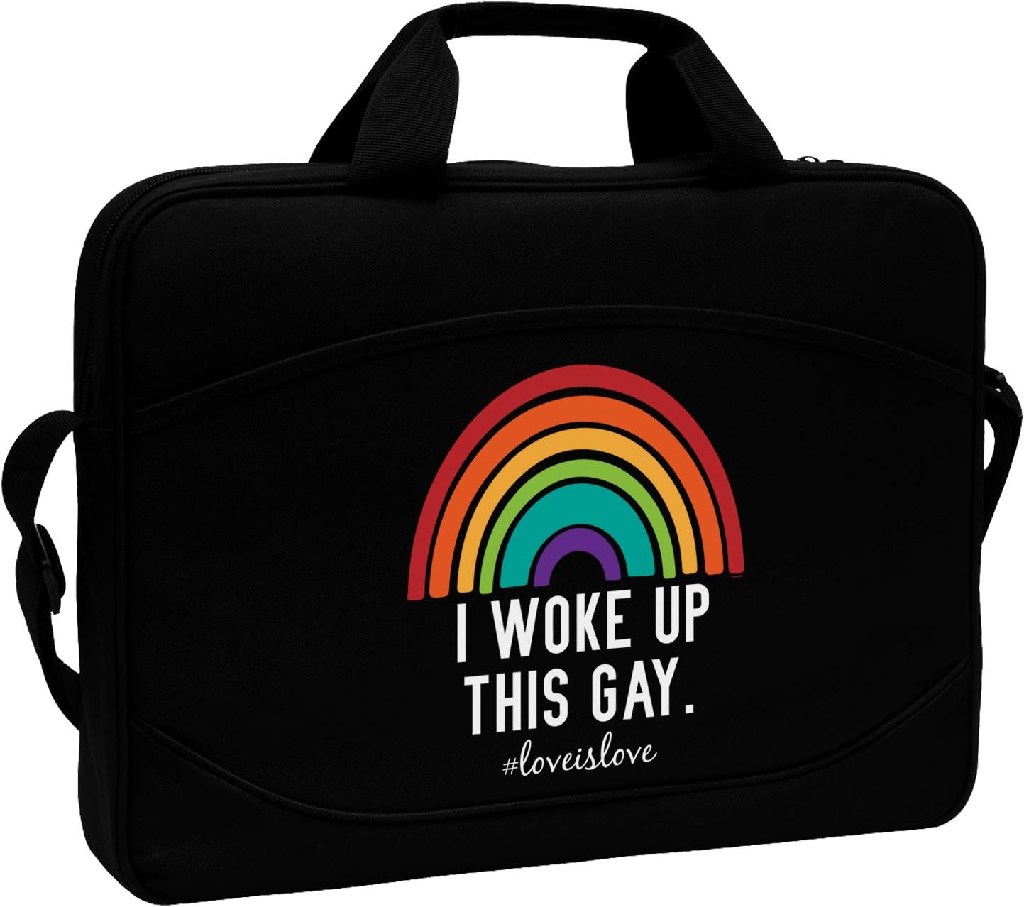 TOOLOUD I Woke Up This Gay Dark 15 Inch Dark Laptop/Tablet Case Bag