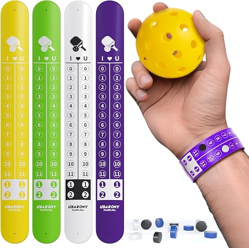 Pickleball Score Keeper Wristband Counters (8-pack)