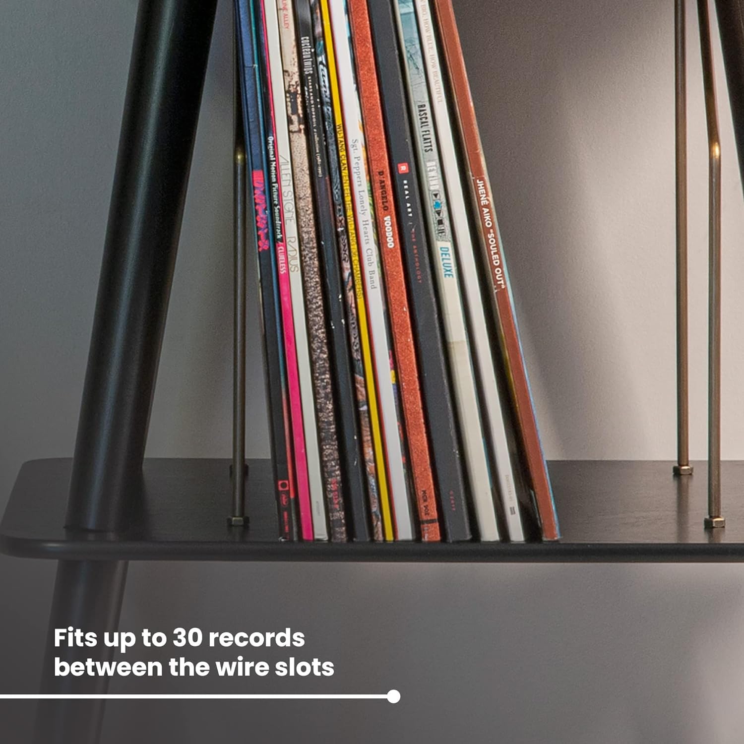 Crosley ST66-BK Manchester - Soporte para Tocadiscos con Almacenamiento de Cables, Color Negro