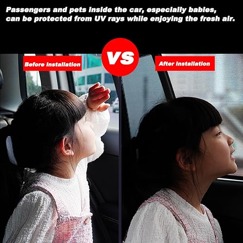 Miniatura 5 de RDFUN Parasol para ventana de automóvil, pantallas de ventana de coche para campamento, persianas de ventana para auto y bebé, cortinas de automóvil