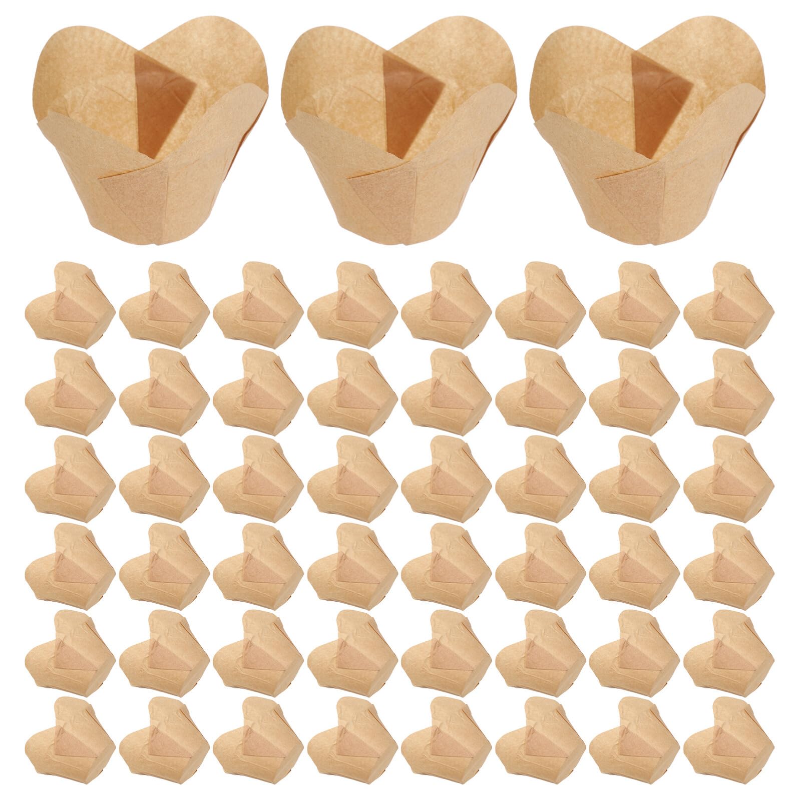 Caissettes cupcake lotus par 200 moules muffin jetables ingraissables pour mariages