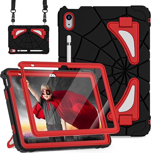 Miniatura 18 de Funda para iPad 10.2 para niños, iPad de 9ª, 8ª y 7ª generación, resistente a los golpes, funda protectora resistente de 10.2 pulgadas con soporte