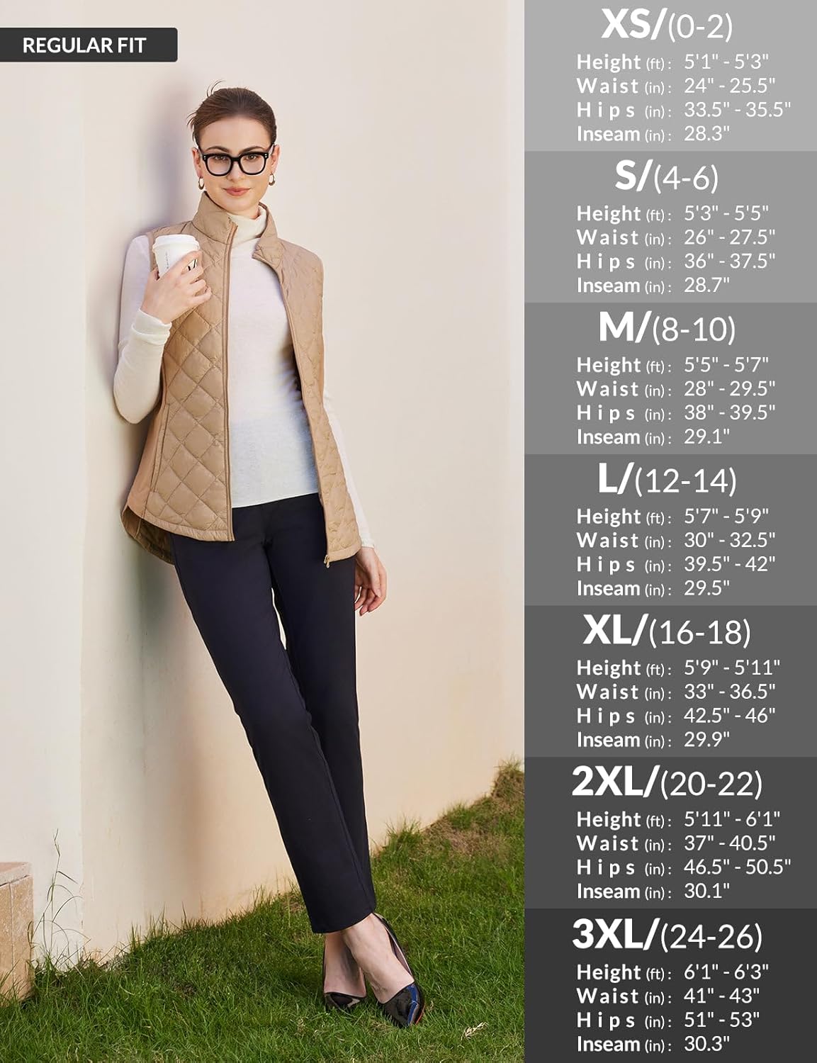 baleaf Women's Golf Pant Winter Fleece Lined Pants with Belt Loops Pockets Travel Work Casual - Image 6