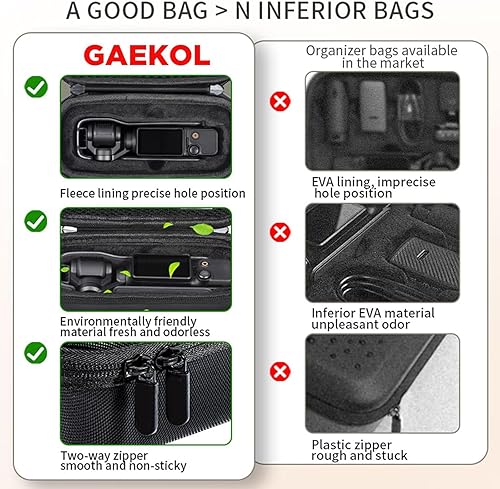 Miniatura 4 de Funda de transporte para DJI Osmo Pocket 3, película protectora de lente de pantalla para DJI Osmo Pocket 3, bolsa rígida de almacenamiento de