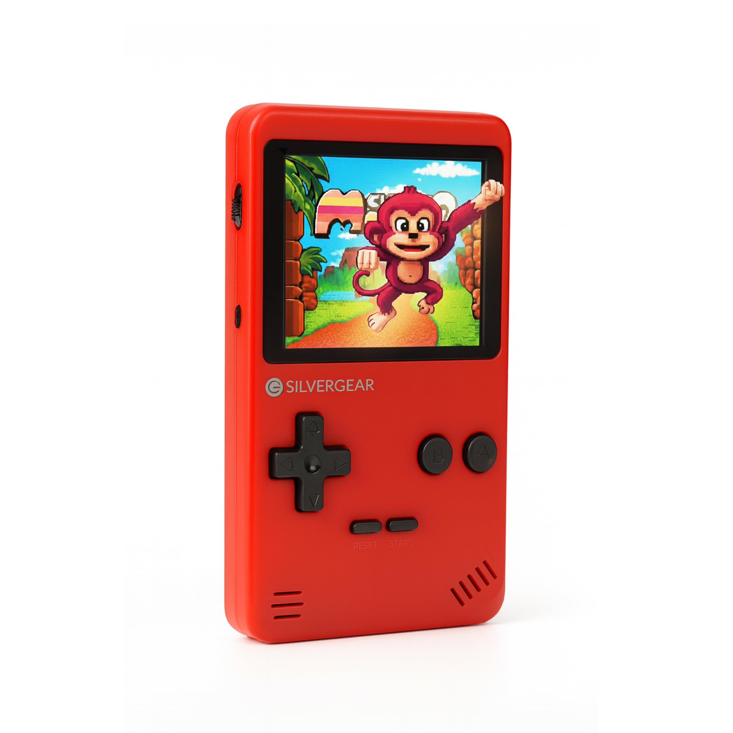 Silvergear® Consola Retro Portátil | Videoconsola Retro Arcade con 240 Juegos Clásicos en 6 Categorias | Mini Consola con Juegos Retro para Niños y Adultos | 12,5x8x2,3 cm | Rojo