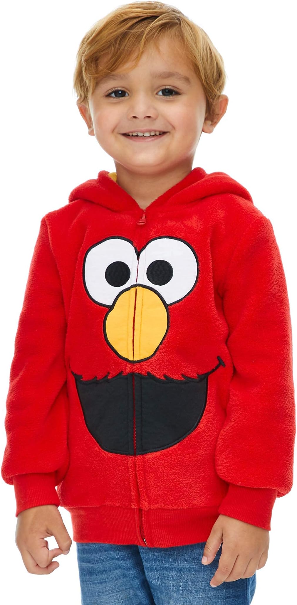 Sesame Street Elmo Woobie Fleece Zip Up Costume Hoodie Red