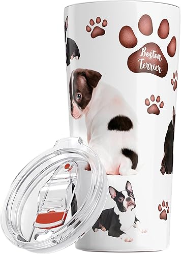 Miniatura 8 de Greenline Goods Vaso aislado de Pomerania con tapa de 20 onzas, perfecto para mamás de perros, papás y amantes, taza aislada de Pomerania, diseño de