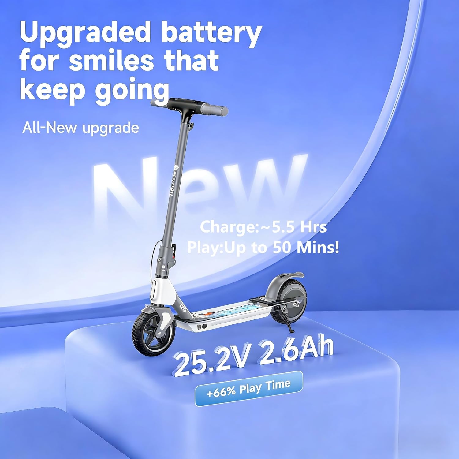 isinwheel S4 Electric Scooter for Kids Ages 6-14, 200W Foldable Kids Electric Scooter with 3 Speeds (5/8/12 Mph), LED Display, Colorful Lights, Gift for Kid