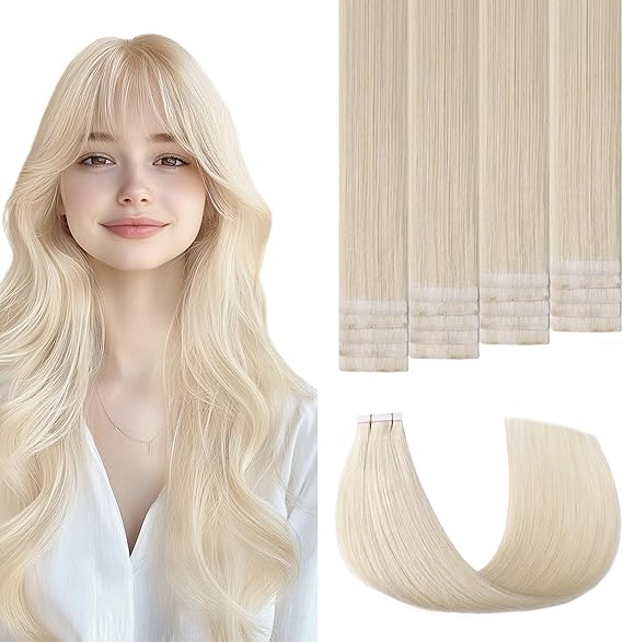 Invisible Tape Hair Extensions Iced Platinum | Professional Quality – Length Lab Hair