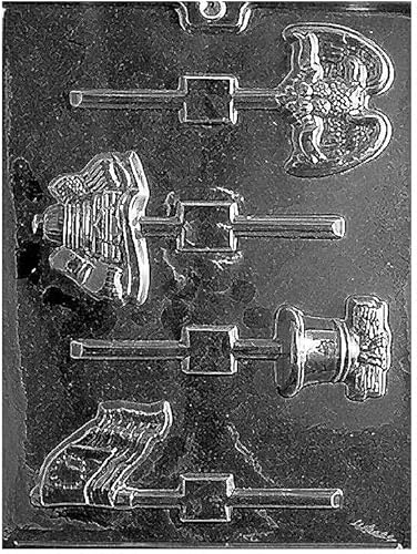 Surtido de moldes de chocolate, moldes de paletas de chocolate, campana de la libertad, bandera estadounidense, águila, galletas de caramelo, moldes