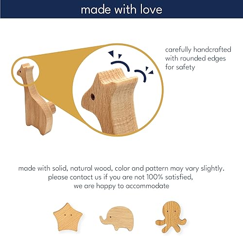 Miniatura 4 de Bonitos ganchos de pared de madera de animales  5 x animales terrestres  Ganchos decorativos para colgar abrigos, sombreros, bolsos, mochilas,