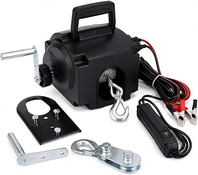 Electric Boat Anchor Winch 12V 2000LBS Marine Winch for Trailers Towing