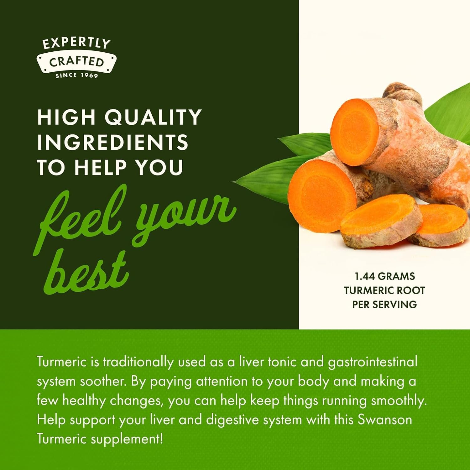 Swanson Full Spectrum Turmeric Curcumin Joint, Liver, and Digestive Support Supplement for Active Adults - Non-GMO, Gluten-Free (240 Vegan Capsules, 4 Pack)