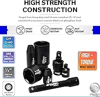 Vista 2 de Stark Elite 1/2" Drive Master Impact Socket Set, 65-Piece Deep & Shallow Socket Assortment SAE (3/8" to 1 1/4") & Metric(10mm to 24mm) Adapters +