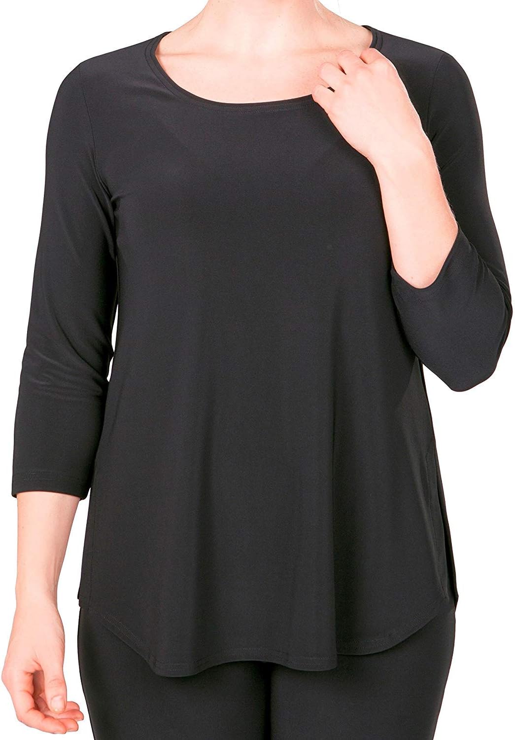 Sympli SHIRT レディース カラー: ブラック