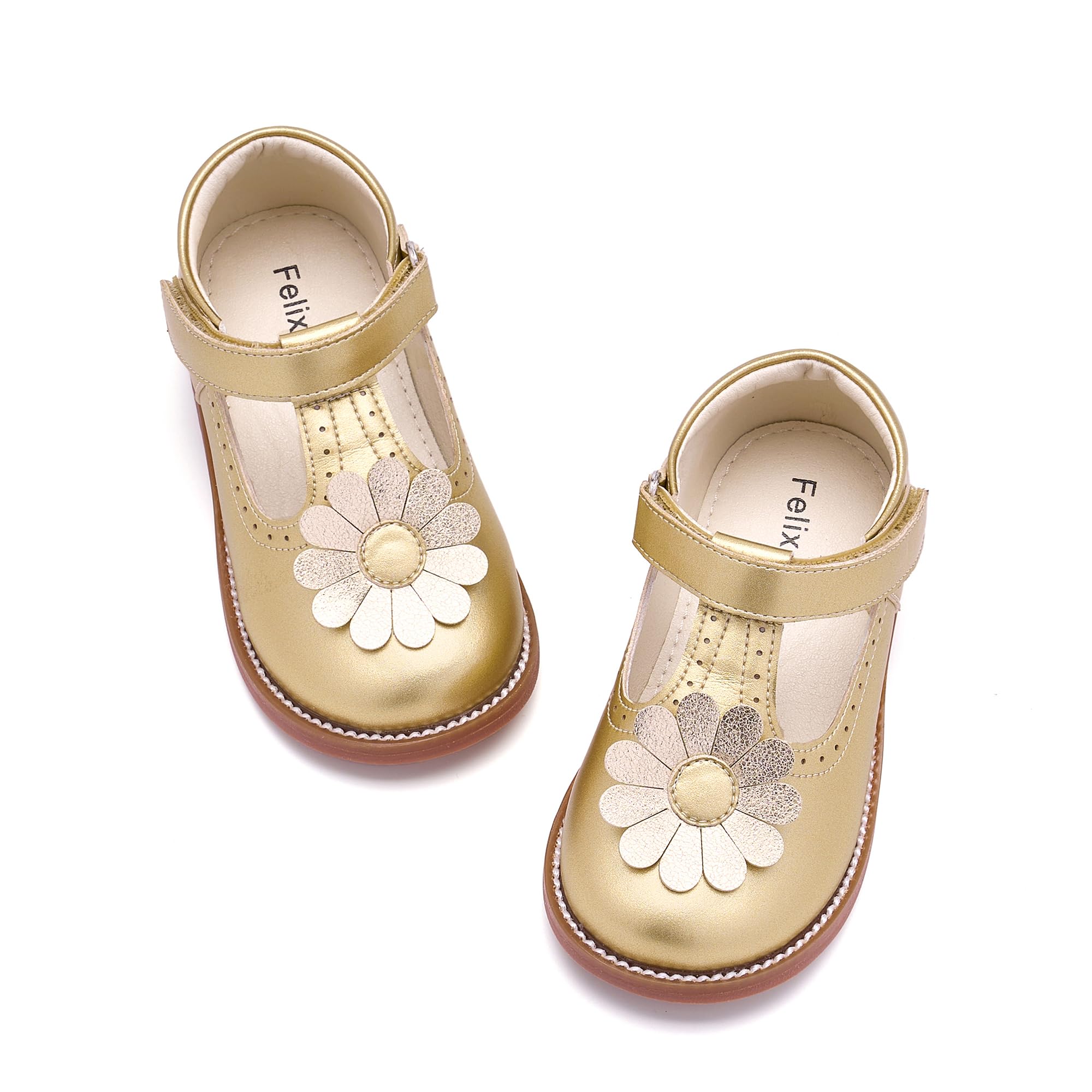 Felix &amp; Flora Toddler Little Girl Mary Jane Dress Shoes - Ballet Flats for Easter Flower Girl Party School Shoes.