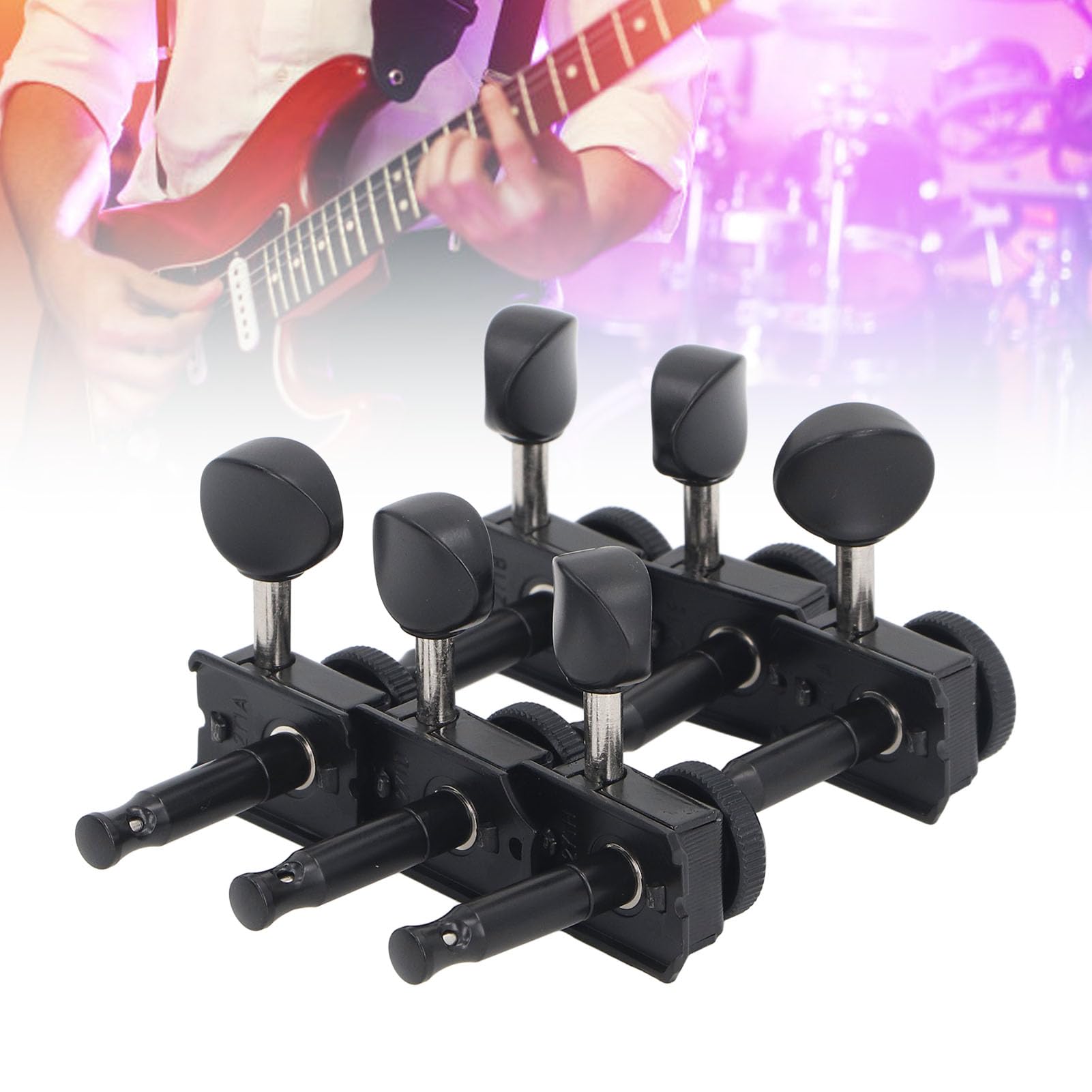 Afinadores de Bloqueo de Guitarra, 6 Teclas de Afinación de Cuerdas de Bloqueo Izquierdo, Cabezal de Máquina, Piezas Clásicas Acústicas para la Mayoría de las Guitarras Acústicas