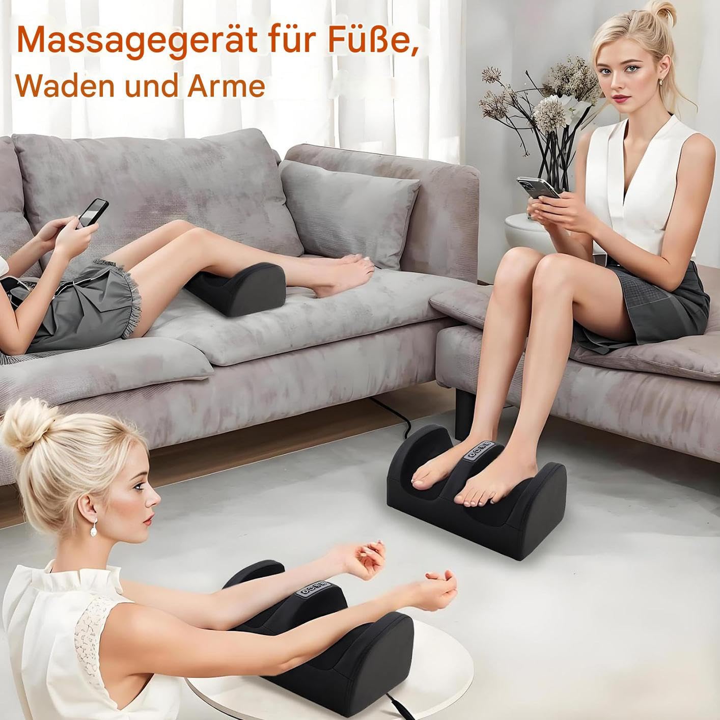 Fußmassagegerät - Elektrisches Tiefenknetmassage-Gerät Für Füße | Wohlfühlgerät Mehrere Modi Bein- Und Fußpflege Für Zuhause Und Büro