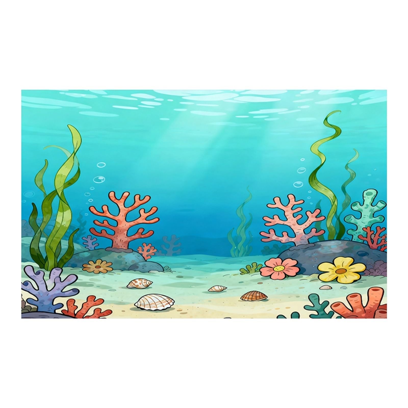 Etiqueta engomada del fondo acuario de la decoración tanque peces efecto 3D