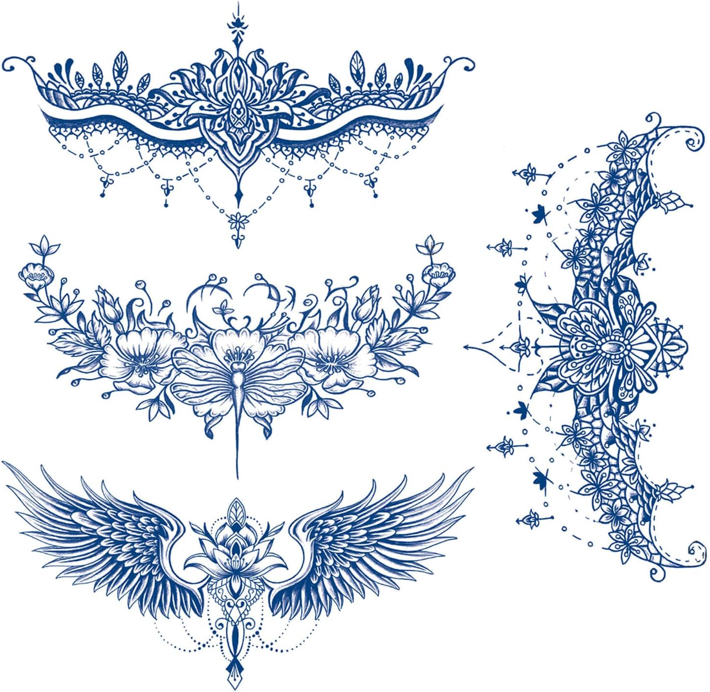 glaryyears Semi Permanent Chest Underboob Tattoo for Women - Image 3