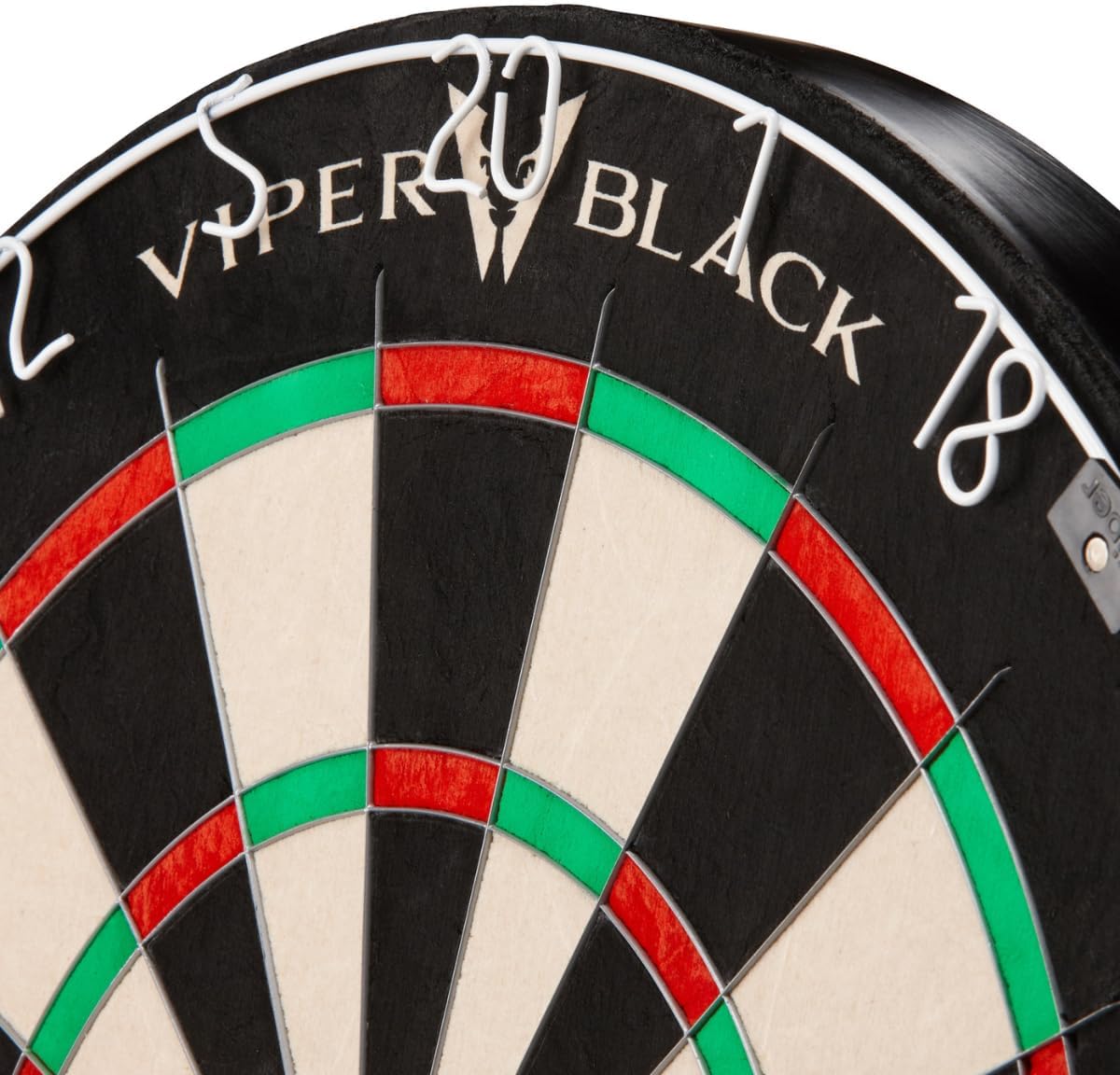 Viper Obsidian Black Official Competition Steel Tip Dartboard, WDF Accredited with Staple-Free Razor-Thin Spider Wire, Self-Healing Professional-Grade Kenyan Sisal