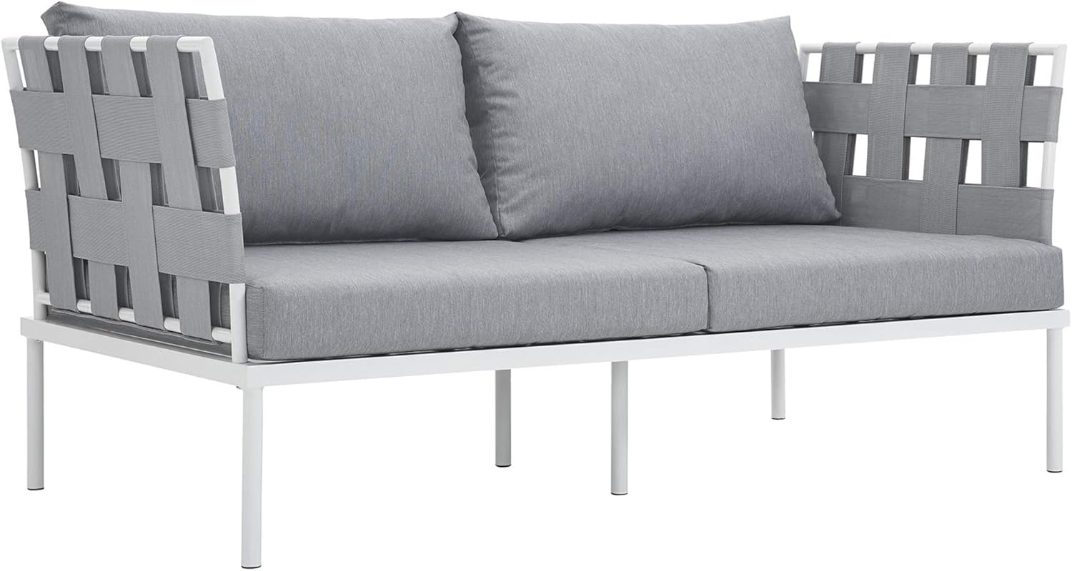 Ergode Harmony Outdoor Patio 64 Loveseat | All-Weather Waterproof | Stylish & Durable Seating Solution for Porch, Patio, Balcony or Garden