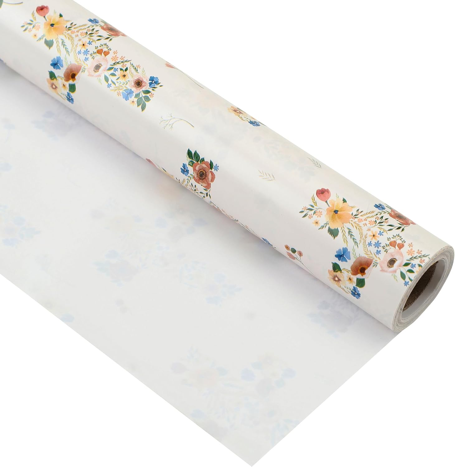 Floral Religious Wrapping Paper Roll, Mini Roll-17 Inches X 32.8 Feet, Wrap Paper for Women Girls, for First Communions, Baby Girl Baptisms, Christenings, Religious Occasion, Clergy Day, 1 Roll image 5