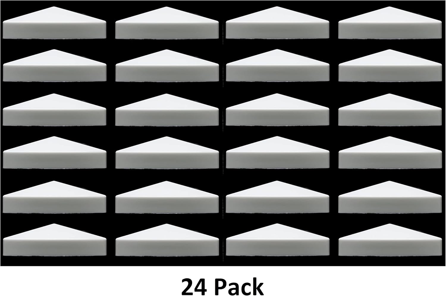 True 6x6 (155mm x 155mm) Plastic Pyramid Vinyl Fence Post Cap for True Actual 6" x 6" Vinyl Posts Black or White Multiple Quantities (24, White)