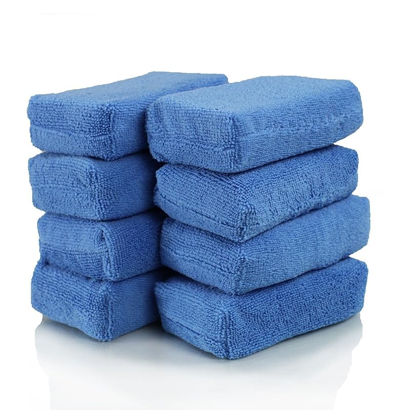 Aplicadores de Microfibra Chemical Guys com Núcleo de Espuma Azul, 8 unidades