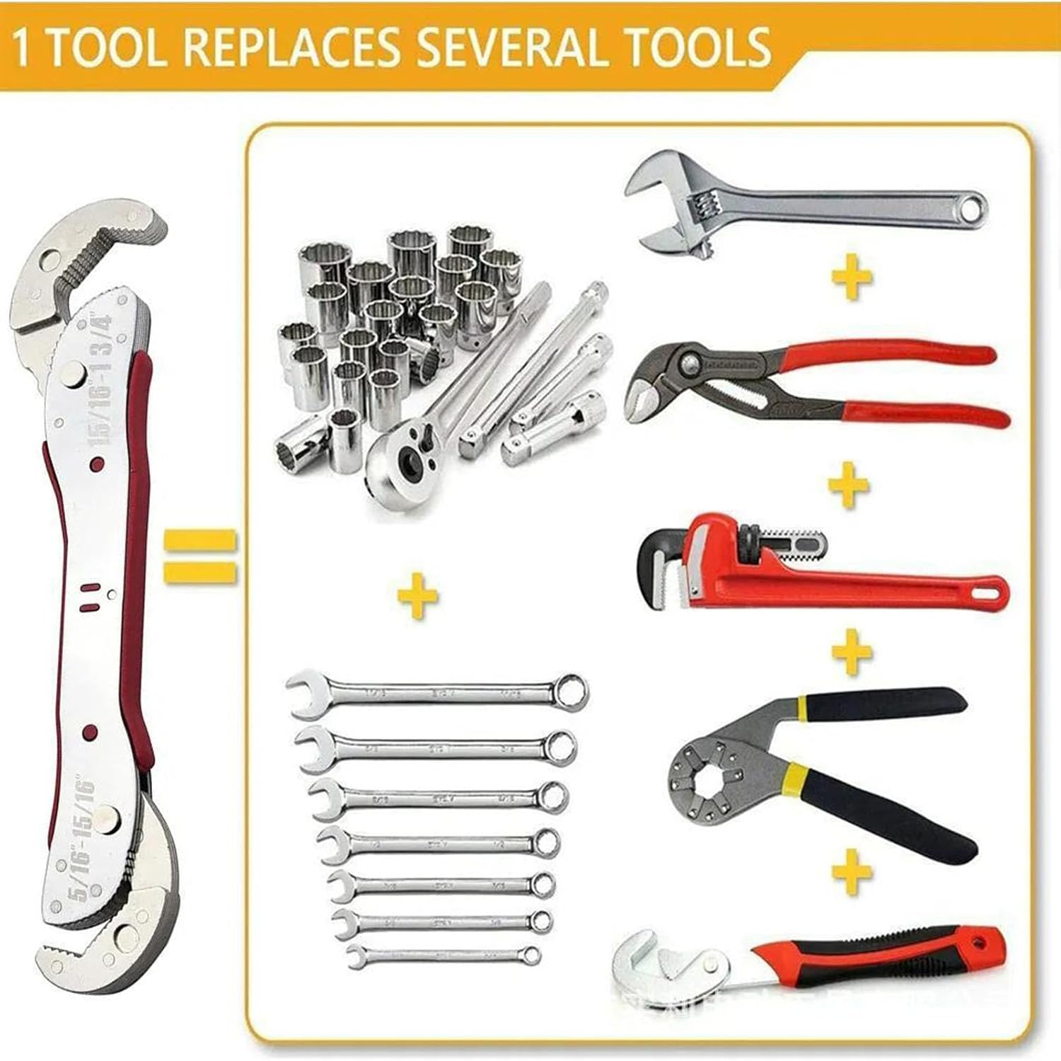 9-45mm Adjustable Multi Purpose Spanner Set Of Tool Universal Wrench Pipe Adjustable Spanner For Home
