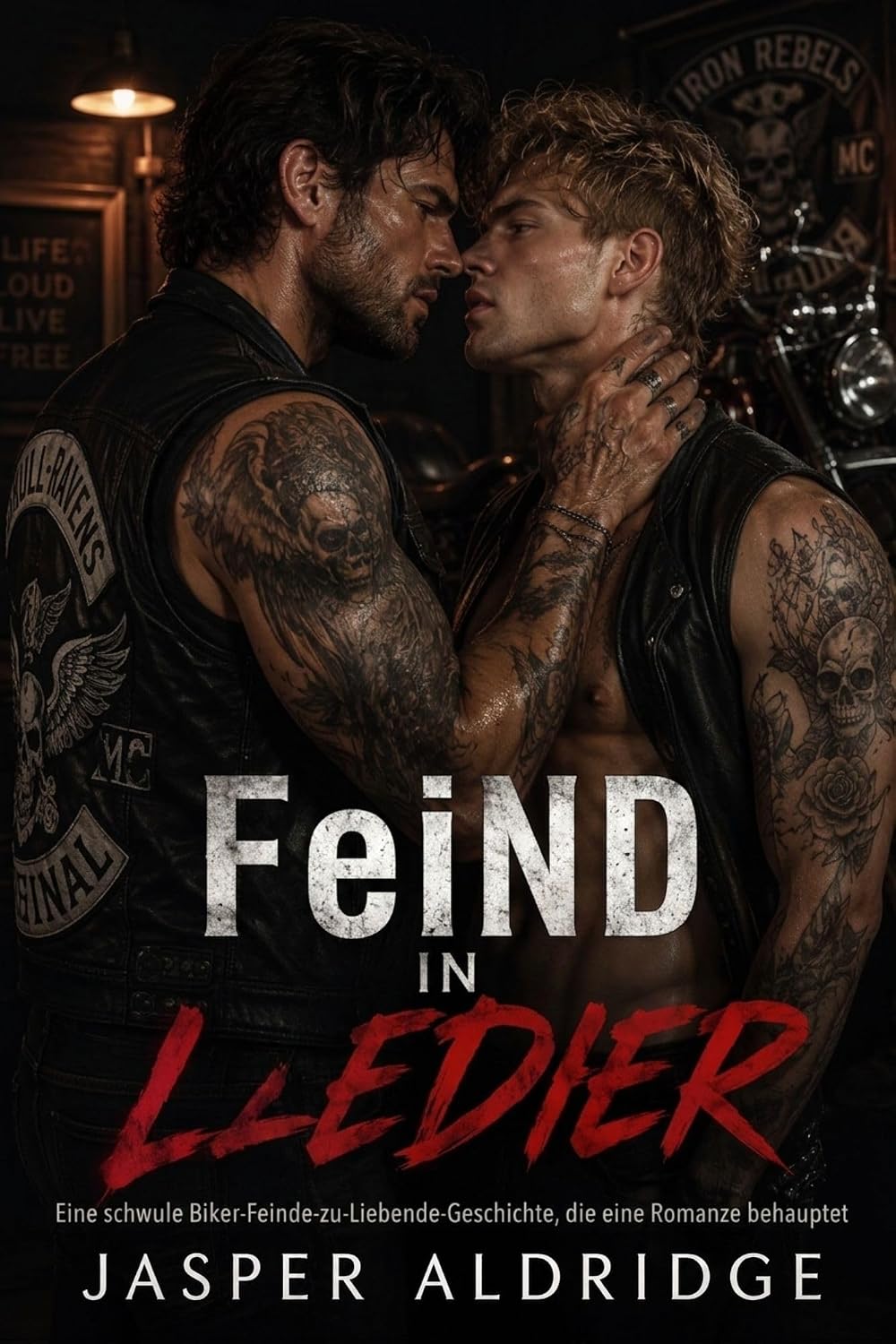 Feind in Leder: Eine schwule Biker-Feinde-zu-Liebende-Geschichte, die eine Romanze behauptet (German Edition)
