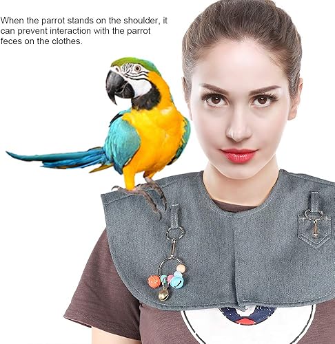 Miniatura 7 de Parrot - Protector de hombro de entrenamiento, antiarañazos, tobillera para pájaro, protector de camisa para mascotas, chal para pañales (colgante