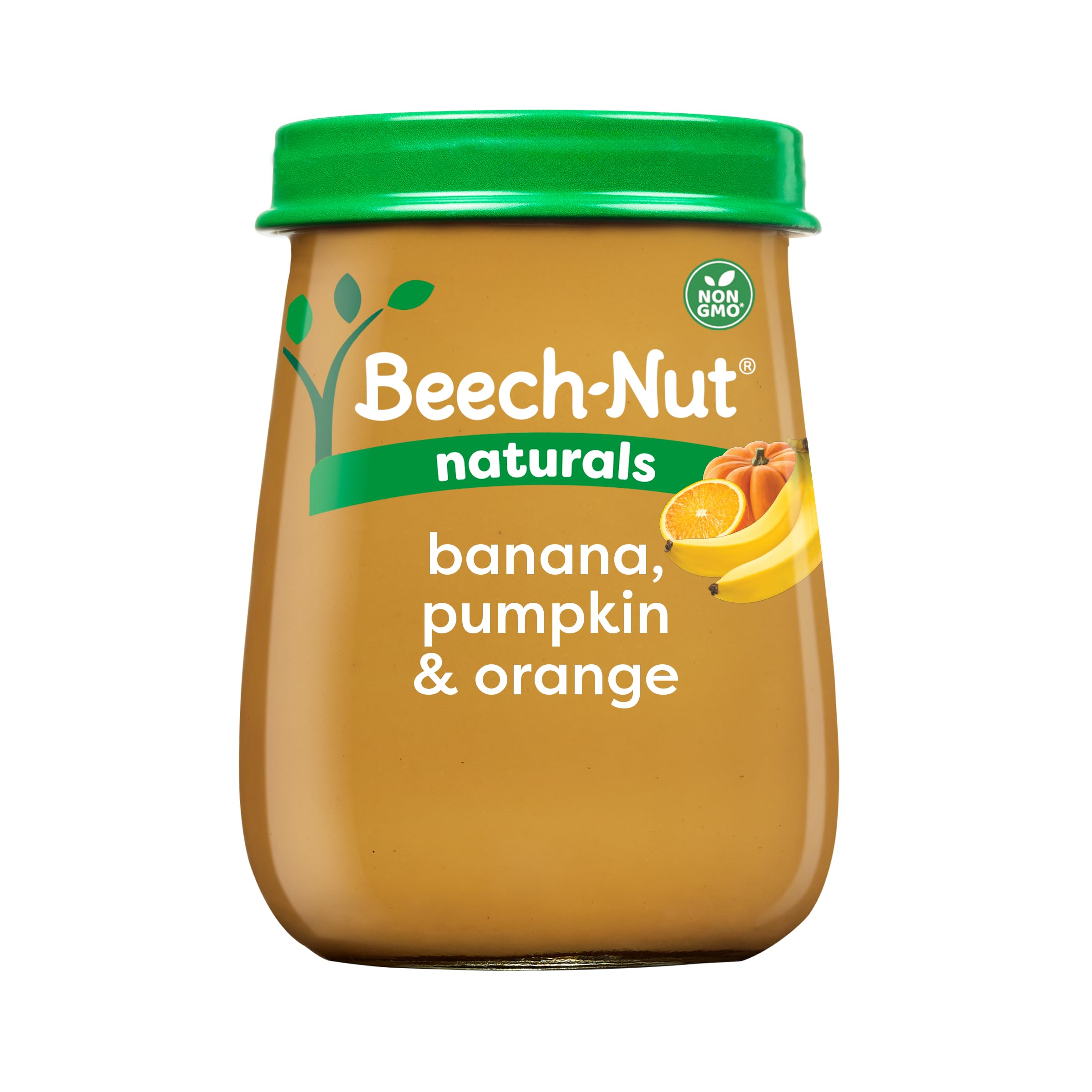 Beech-Nut Naturals Immune Support Stage 4 Baby Food, Banana Pumpkin & Orange, 4 oz Jar (10 Pack)