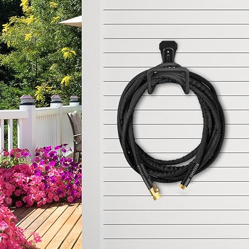 Miniatura 6 de Manguera de jardín no expandible de 100 pies, manguera de agua flexible con boquilla rociadora de 10 patrones, tubo de manguera ligero, sin