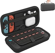 Case Compatible with Nintendo Switch 2 – Black Carrying Case Storage Case with Card Slot and Game Cards Phonillico